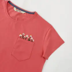 تیشرت گلدوزی جیب دار