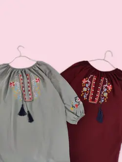 تونیک نخی گلدوزی 1