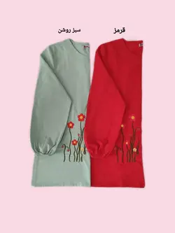 تونیک گلدوزی طرح گل 1