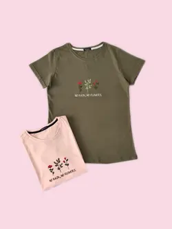 تیشرت گلدوزی طرح گل