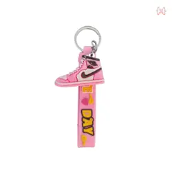 جاسوئیچی/ آویز طرح جردنز (صورتی)