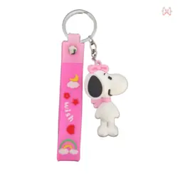 جاسوئیچی/ آویز طرح اسنوپی صورتی