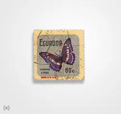 استیکر/ برچسب تمبر وینتیج