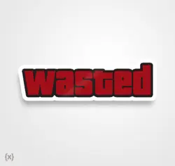 استیکر/ برچسب Wasted GTA