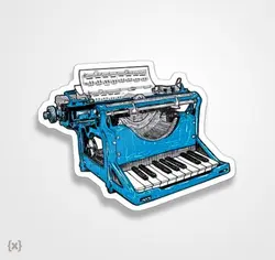 استیکر/ برچسب piano-writer