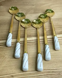 قاشق شربت خوری دسته سرامیکی