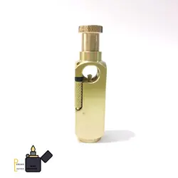 فندک برنجی دست ساز طرح چکشی