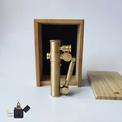 فندک برنجی دستساز طرح تلسکوپ