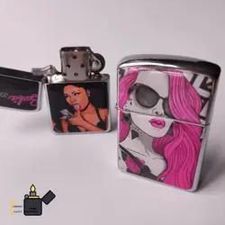 فندک زیپو (zippo) کپی ژله ای طرح دار