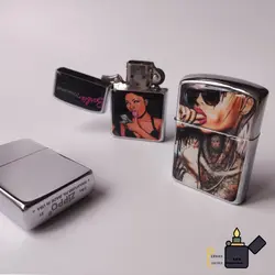 فندک زیپو (zippo) کپی ژله ای طرح دار