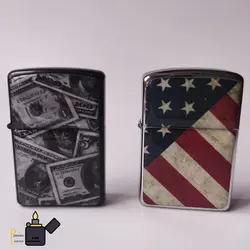 فندک زیپو (zippo) کپی ژله ای طرح دار