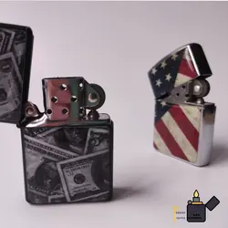 فندک زیپو (zippo) کپی ژله ای طرح دار