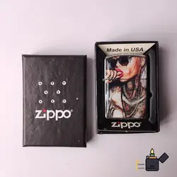 فندک زیپو (zippo) کپی ژله ای طرح دار