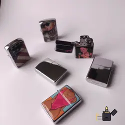 فندک زیپو (zippo) کپی ژله ای طرح دار