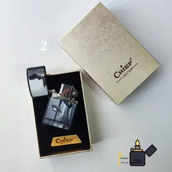 فندک بنزینی برند chief شیف اورجینال طرح منشوری
