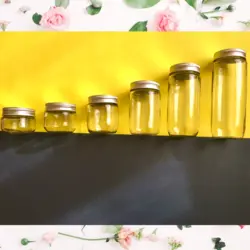 جار شیشه ای استوانه ای سایز 4 با درب فلزی (ظرف شیشه ترشی و مربا)