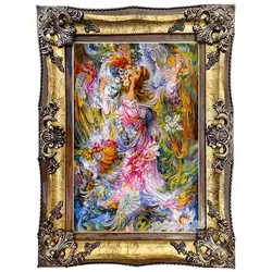 تابلو فرش ماشینی مینیاتور بوی بهار - 5840