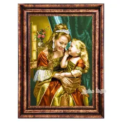 تابلو فرش دستباف گونه ماشینی طرح مهر مادر - 3859