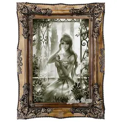 تابلو فرش ماشینی طرح فانتزی دختر عروسک - 6529