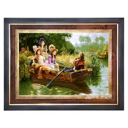 تابلو فرش ماشینی قایق عشق - 3833