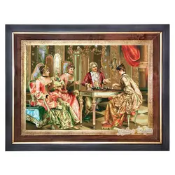 تابلو فرش ماشینی طرح شطرنج باز - 3902