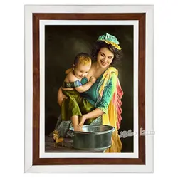 تابلو فرش ماشینی طرح پاشویه نوزاد - 3962