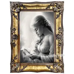 تابلو فرش ماشینی دختر نامه خوان - 6333