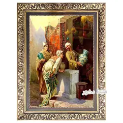 تابلو فرش ماشینی کوزه فروش - 3424