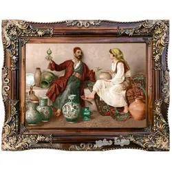 تابلو فرش ماشینی کوزه فروش - 3303