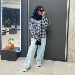 کیمونو چهارخونه تار و پود 🥺🤍 - عدد 13 - فروشگاه اینترنتی لباس، پوشاک و مد