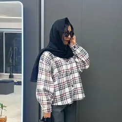 کیمونو چهارخونه تار و پود 🥺🤍 - عدد 13 - فروشگاه اینترنتی لباس، پوشاک و مد