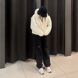 کراپ کاپشن پفکی پافرشو - عدد 13 - فروشگاه اینترنتی لباس، پوشاک و مد