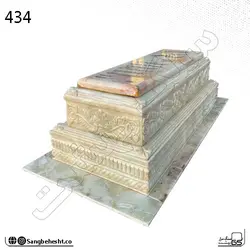 سنگ قبر مرمر طرح کلاسیک (سبز شاه مقصود)