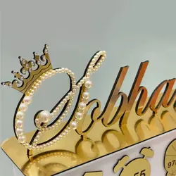 استند اسم مشخصات نوزاد باکس دار مدل ماه - مهرآذین شاپ