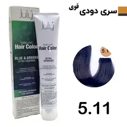 رنگ مو قهوه ای دودی روشن قوی جولای July شماره 5.11