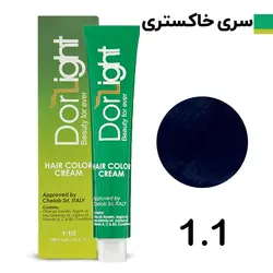 رنگ موی دورلایت مشکی پر کلاغی سری خاکستری شماره 1.1 Dorlight