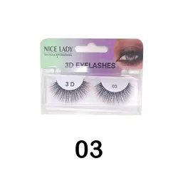 مژه جفتی رنگی 3D نایس لیدی هاله نارنجی شماره 03