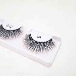 مژه جفتی رنگی 3D نایس لیدی هاله نارنجی شماره 03