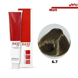 رنگ مو دنی وان سری زیتونی کد 6.7 بلوند زیتونی تیره حجم 100 میلی لیتر