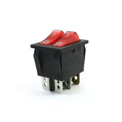 کلید راکر باریک دوپل چراغدارDuplex switch with light