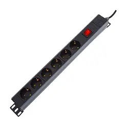 رک مونت 6 خانه چراغدار پارت الکتریکشرکتی (اصل)6-way rack mount with key part electric