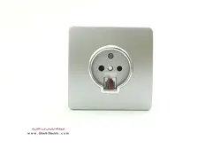 پریز تلفن آسیا مدل کریستال نقره ای