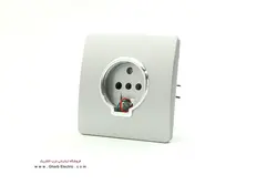 پریز تلفن آسیا مدل کریستال نقره ای