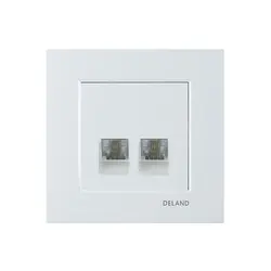 پریز تلفن دو سوکت دلند مدل آسا