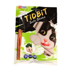 تشویقی مدادی نرم گربه حاوی مرغ و اسفناج TIDBIT