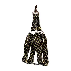 ست قلاده کتفی + لید طرح گل بابونه مشکی مانا ارغوان