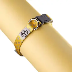 ست قلاده گردنی+لید طرح گل بابونه زرد مانا ارغوان