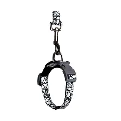 ست قلاده گردنی زنگوله دار+لید شبرنگ طرح عنکبوتی مانا ارغوان