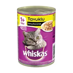 کنسرو گربه ویسکاس (Whiskas) با طعم مرغ وزن 400 گرم