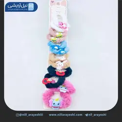 کش مو کارتی خز دار طرح حیوانات دوازده عددی کد 17
